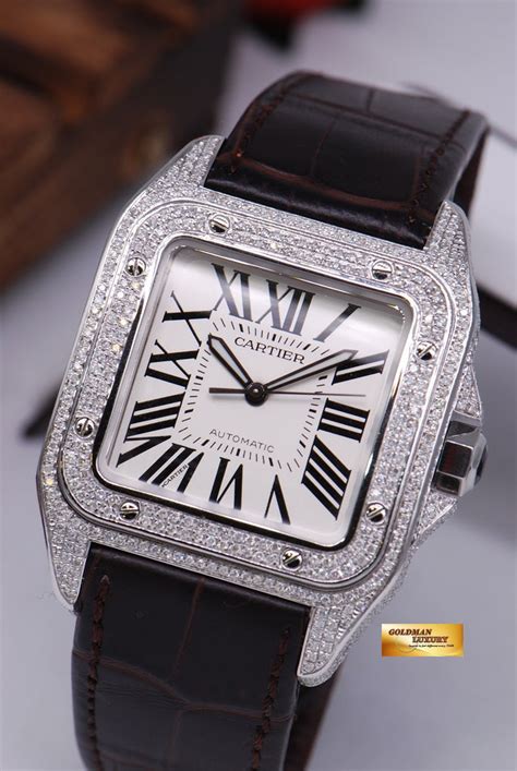 cartier santos xl green|cartier santos 100 xl diamond.